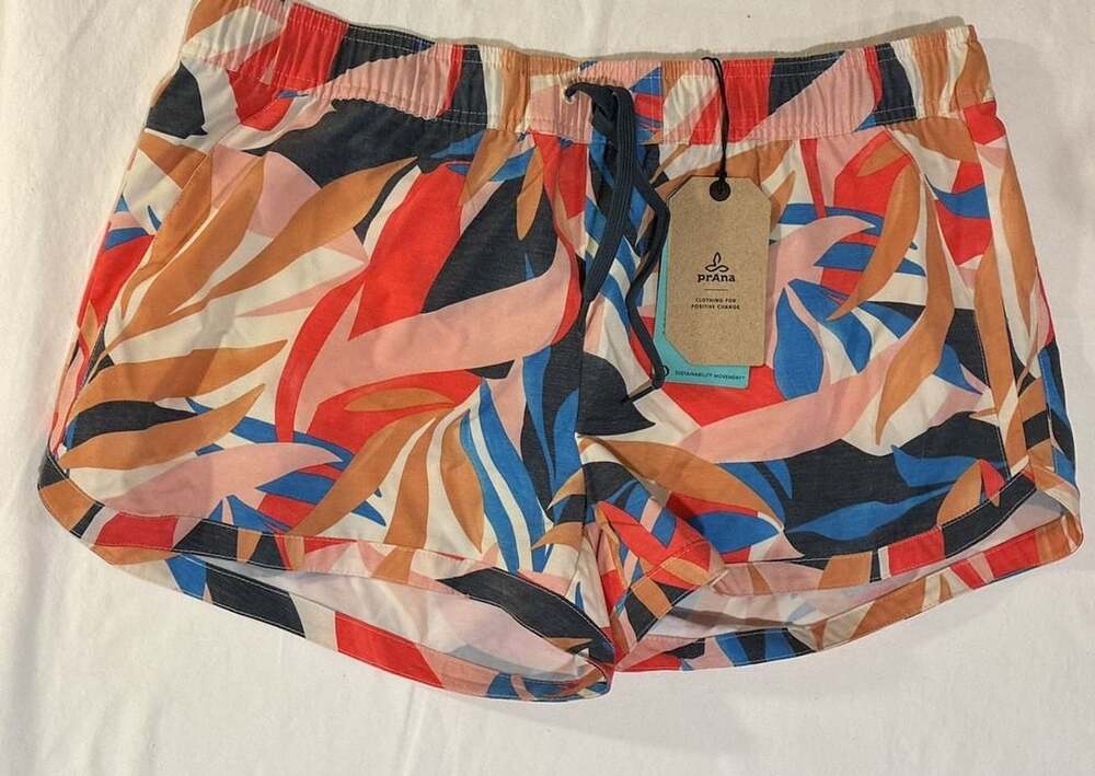 Prana Mariya Short Size L Tropics Tropical Leaf Print